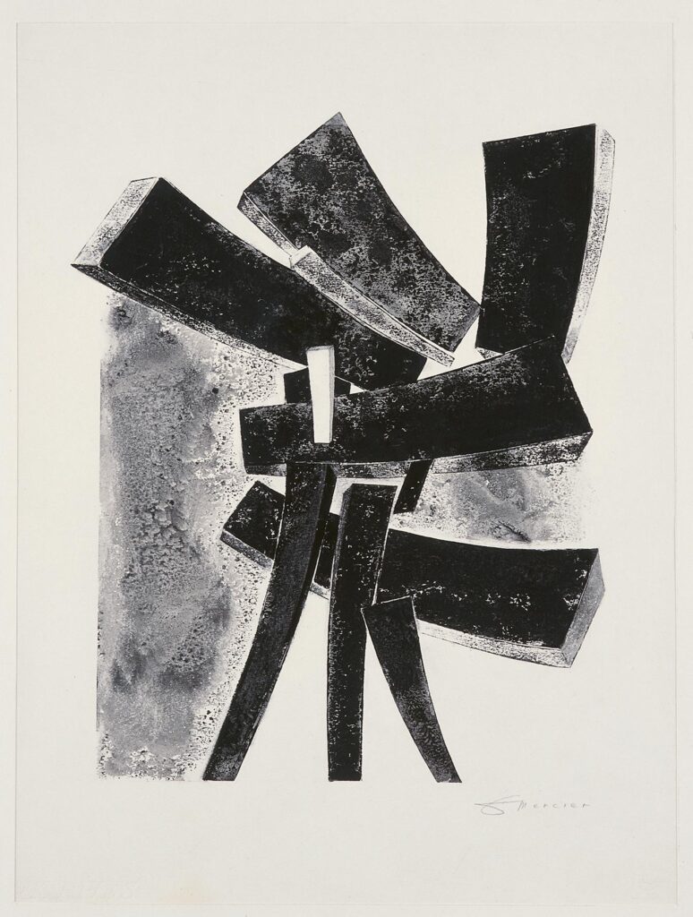 Monotype noir - 1960, 50x40 cm